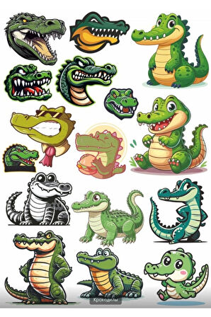 Timsah Sticker Set 5