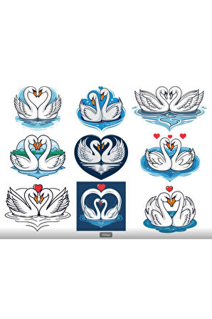 Kuğular Sticker Set 3