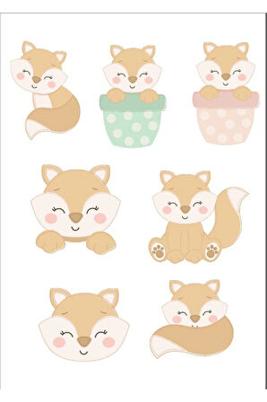 Sevimli Tilki Sticker 1