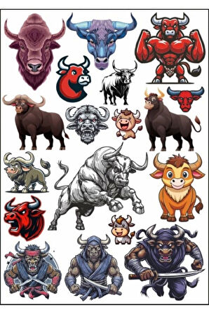 Kızgın Boğa Sticker Set 2