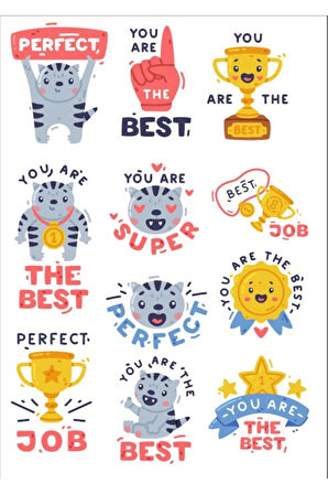 Onaylama Cümleleri İngilizce Sticker Set 2