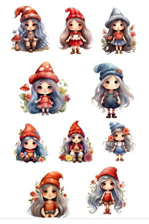 Sevimli Kızlar Sticker Set -2