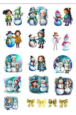 Kış Temalı Sticker Set