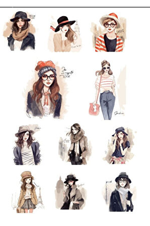Kadın Sticker Set 4