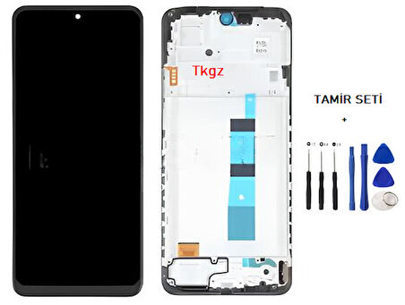 Tkgz - Xiaomi Redmi NOTE 12 -4G- Uyumlu Lcd Ekran Dokunmatik SERVİCE - PACK - FULL ÇITALI + Montaj Seti