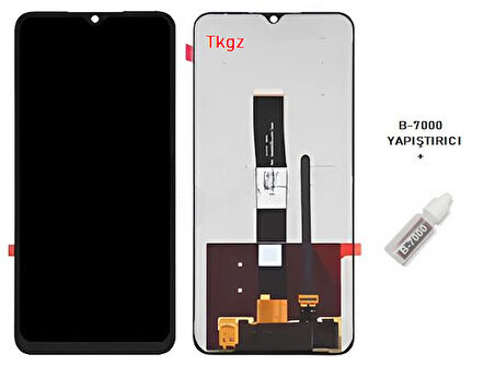 Tkgz - Xiaomi Redmi 9C Uyumlu Lcd Ekran Dokunmatik SERVİCE - PACK + B-7000