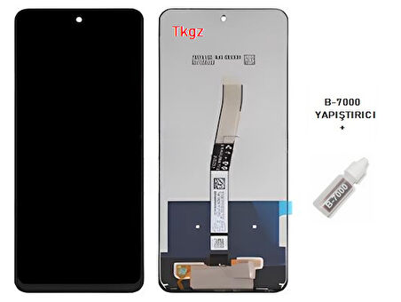Tkgz - Xiaomi Redmi NOTE 9S Uyumlu Lcd Ekran Dokunmatik SERVİCE - PACK + B-7000