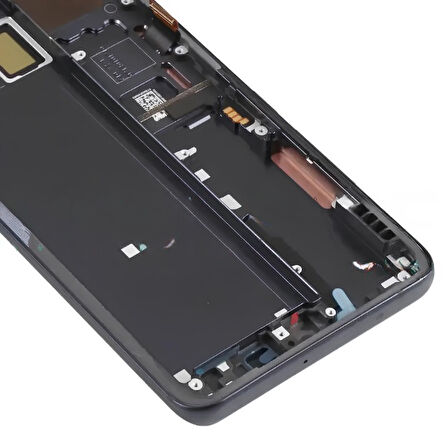 Tkgz - Xiaomi Mİ NOTE 10 Lite Uyumlu Lcd Ekran Dokunmatik SERVİCE - PACK - FULL ÇITALI SİYAH + Montaj Seti