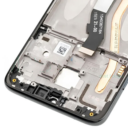 Tkgz - Xiaomi Redmi NOTE 8 PRO Uyumlu Lcd Ekran Dokunmatik SERVİCE - PACK - FULL ÇITALI SİYAH + Montaj Seti