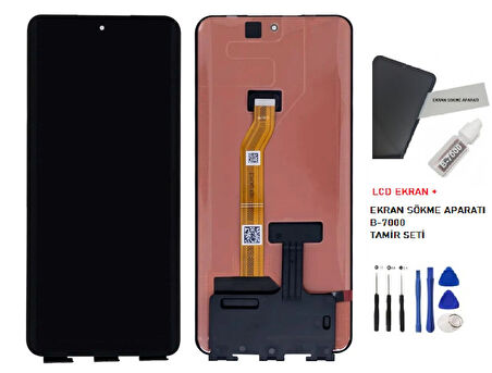 Tkgz - Honor X9B Uyumlu Lcd Ekran Dokunmatik SERVİCE - PACK + B-7000 + Montaj Seti