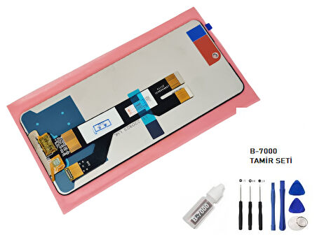 Tkgz - General  Mobile GM 22 PLUS Uyumlu Lcd Ekran Dokunmatik SERVİCE - PACK + B-7000 + Montaj Seti
