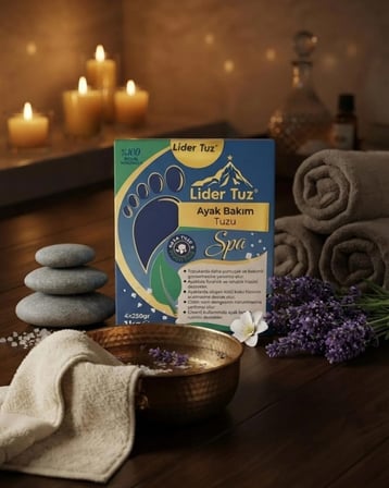 lider tuz ayak bakım tuzu spa 1 kg (4x250 gr)  mineralli kaya tuzu ve epsom tuzu