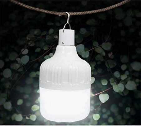 Noas 30w USB Şarj Edilebilir Taşınabilir  Acil Durum LED Torch Ampul ( Beyaz Işık )