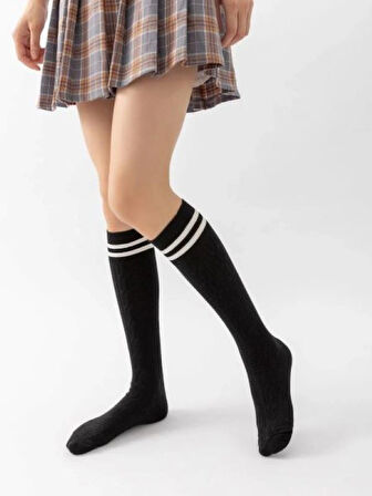 Dizaltı Kız Çocuk Okul Çorabı 3'lü Paket