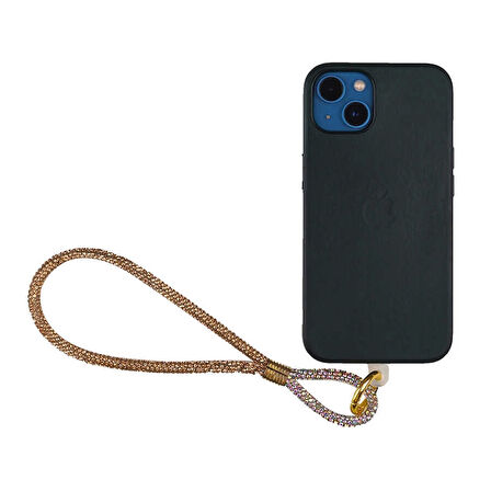 Lopard Cep Telefonu Full Taşlı Halat İp 40 cm