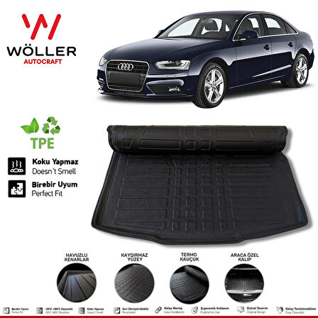 Audi A4 Bagaj Havuzu 2008 2015 Arası 3D Wöller Ultraflex Esnek