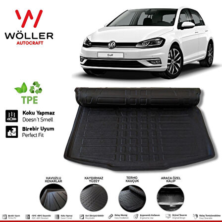 Volkswagen Golf 7 Bagaj Havuzu 2012 2020 Arası 3D Wöller Ultraflex Esnek