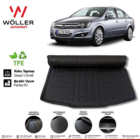 Opel Astra H Bagaj Havuzu Sedan 2007 2013 Arası 3D Wöller Ultraflex Esnek