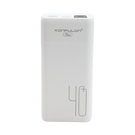 POWERBANK A21S 40.000 mAh 3 USB LCD GÖSTERGELİ BEYAZ