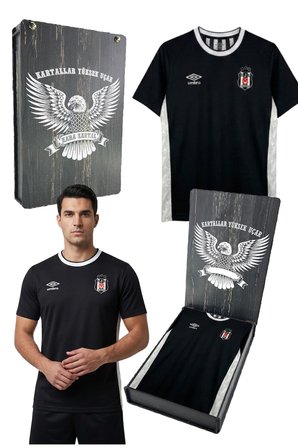 BEŞİKTAŞ ORJİNAL LİSANSLI UMBRO SİYAH FORMASI LAZER KUTU HEDİYELİ
