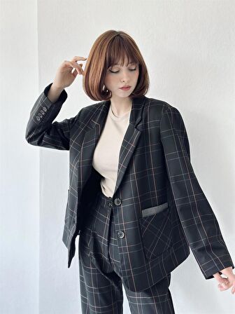 Retrobird Torba Cepli Retro Model Blazer Ceket Kadın Siyah