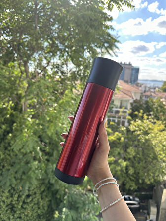 Retrobird Outdoor Kamp Paslanmaz Çelik Termos 500 ML Kırmızı