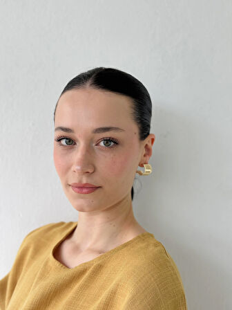 Retrobird Tasarım Retro Model Küpe Kadın Altın Rengi