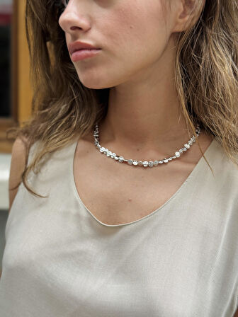 Retrobird Kleopatra Pirinç Kolye Kadın Gümüş Renkli