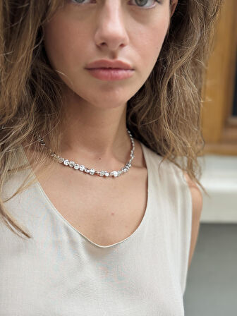 Retrobird Kleopatra Pirinç Kolye Kadın Gümüş Renkli