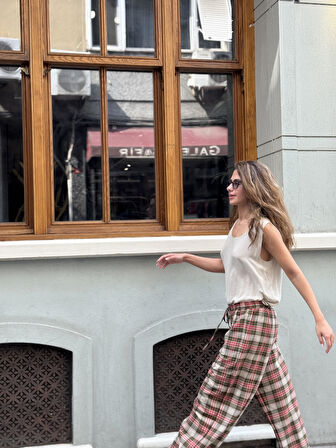 Retrobird Tasarım Bol Kesim Relax Pantolon Kadın Karışık Renkli