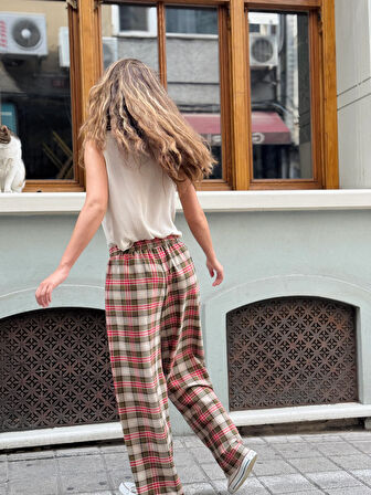 Retrobird Tasarım Bol Kesim Relax Pantolon Kadın Karışık Renkli