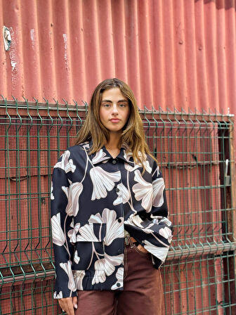 Retrobird Tasarım Brooklyn Bomber Ceket Kadın Siyah