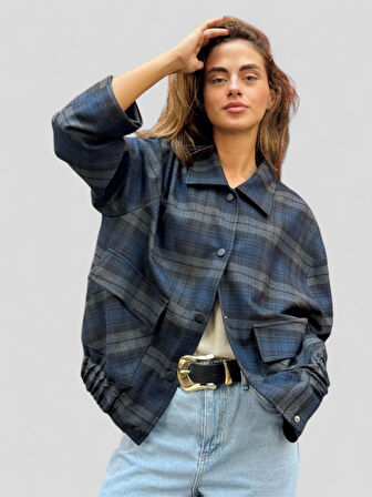 Retrobird Tasarım Brooklyn Bomber Ceket Kadın Lacivert