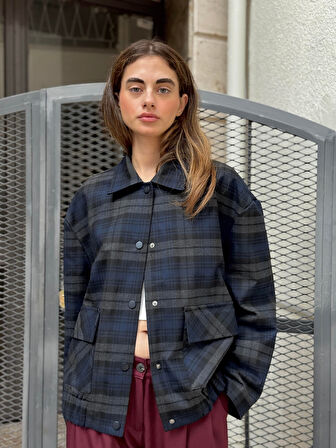 Retrobird Tasarım Brooklyn Bomber Ceket Kadın Lacivert