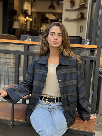 Retrobird Tasarım Brooklyn Bomber Ceket Kadın Lacivert