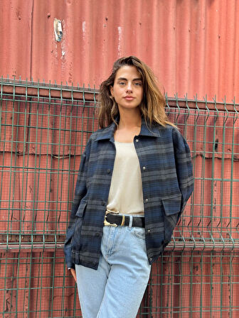 Retrobird Tasarım Brooklyn Bomber Ceket Kadın Lacivert