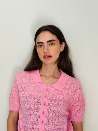 Retrobird Lora Dantel Yazlık Triko Kadın Pembe