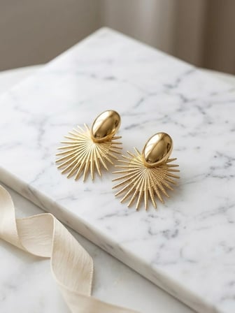 Retrobird Estelle Vintage Style Tasarım Küpe Kadın Gold Renkli 