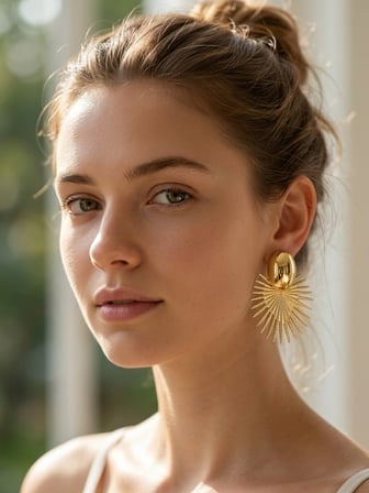 Retrobird Estelle Vintage Style Tasarım Küpe Kadın Gold Renkli 