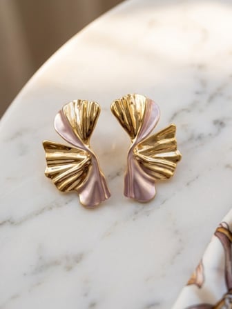 Retrobird Estelle Vintage Style Tasarım Küpe Kadın Gold - Sedef  Renkli