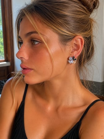 Retrobird Celeste Kelebek Detaylı Vintage Style Tasarım Küpe Kadın Silver Renkli