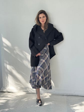 Retrobird Urban Retro Kapüşonlu Oversize İnce Ceket Kadın Siyah