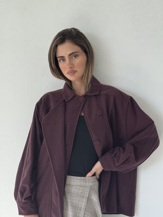 Retrobird Ruby Bomber Ceket Mont Kadın Mürdüm