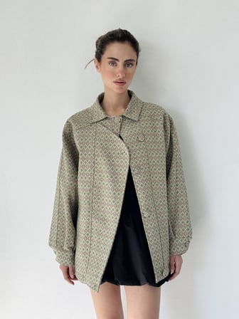 Retrobird Ruby Bomber Ceket Mont Kadın Yeşil - Krem
