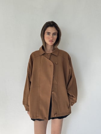 Retrobird Ruby Bomber Ceket Mont Kadın Açık Kahve