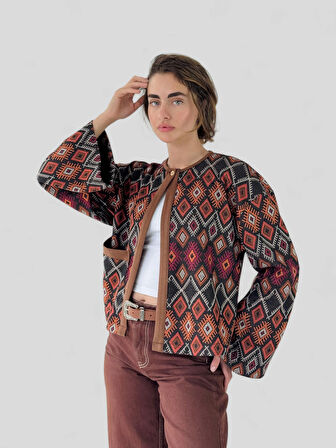 Retrobird Panço Hafif Ceket Kadın Turuncu