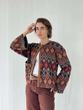 Retrobird Panço Hafif Ceket Kadın Turuncu