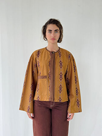 Retrobird Panço Hafif Ceket Kadın Camel
