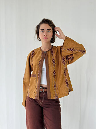 Retrobird Panço Hafif Ceket Kadın Camel