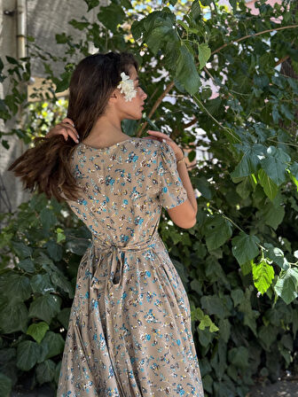 Retrobird Tasarım Matilda Uzun Elbise Kadın Çok Renkli